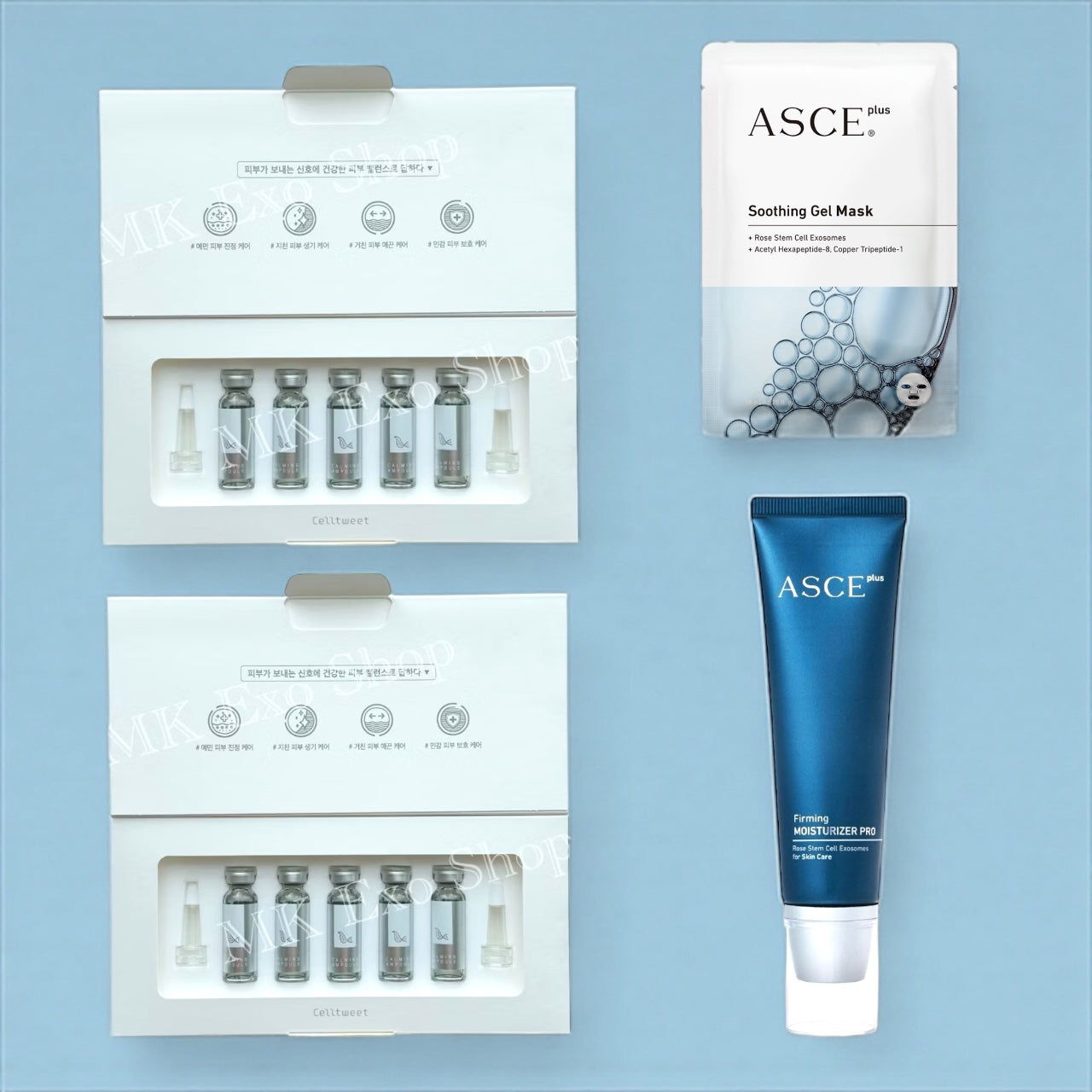 Celltweet ampoule 舒緩安瓶+Asce plus 修復面霜